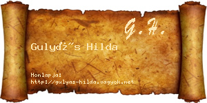 Gulyás Hilda névjegykártya
